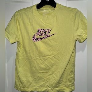 The Nike Tee with Pink Leopard Check Mark